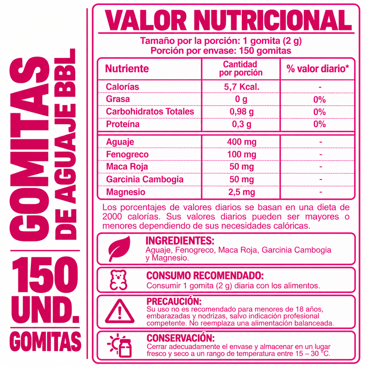 GOMITAS DE AGUAJE BBL 150 UND SOTTCOR LABS - 2