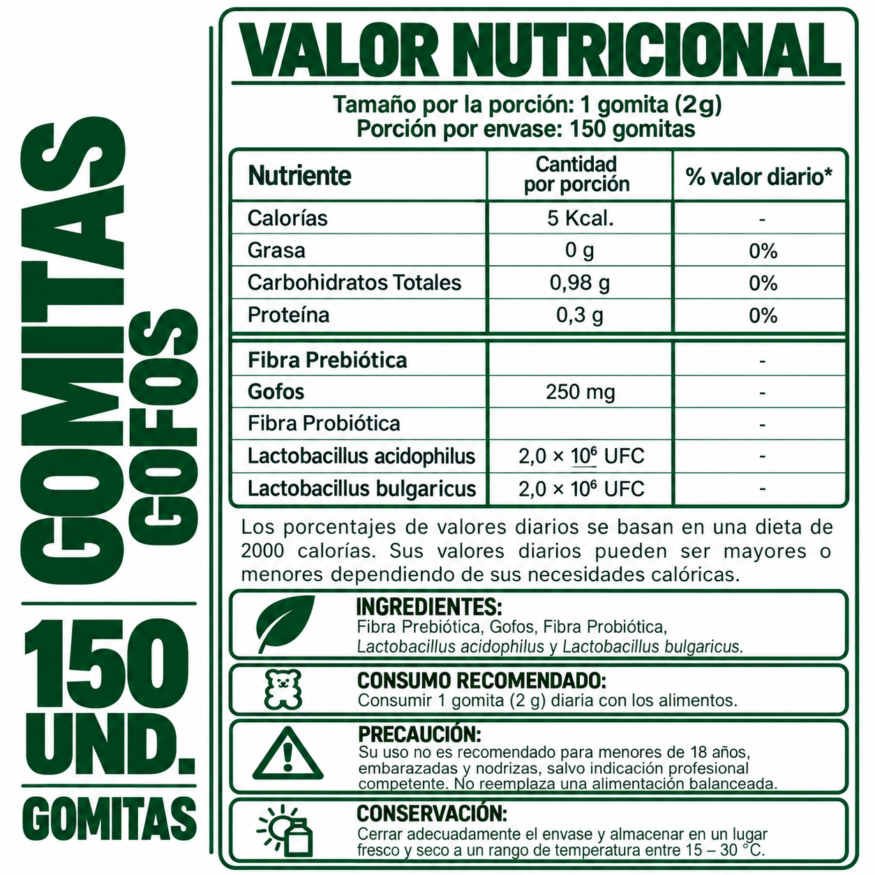 PACK 2 GOMITAS GOFOS PARA ADULTOS 300 GOMITAS SOTTCOR LABS - 2