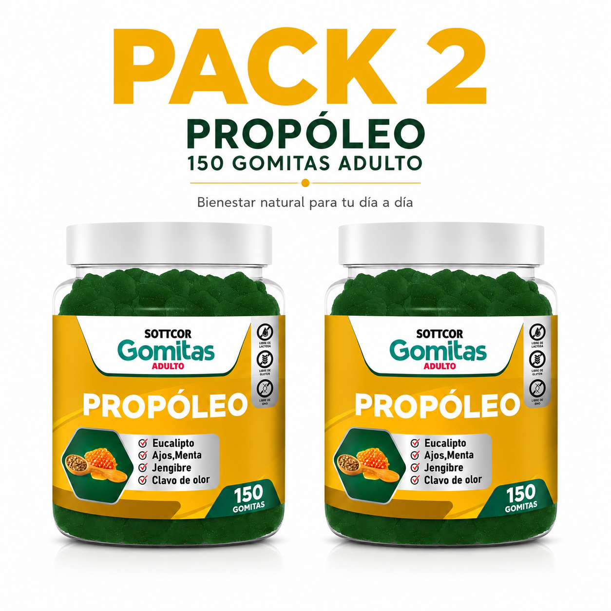 PACK 2 GOMITAS PROPÓLEO 260 UND - 1