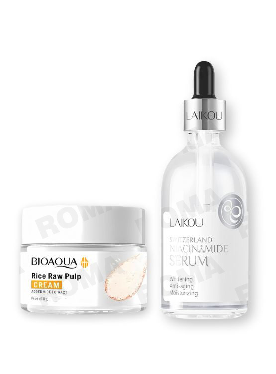 PACK CREMA ACLARANTE BIOAQUA Y SERUM NIACINAMIDE LAIKOU - 1