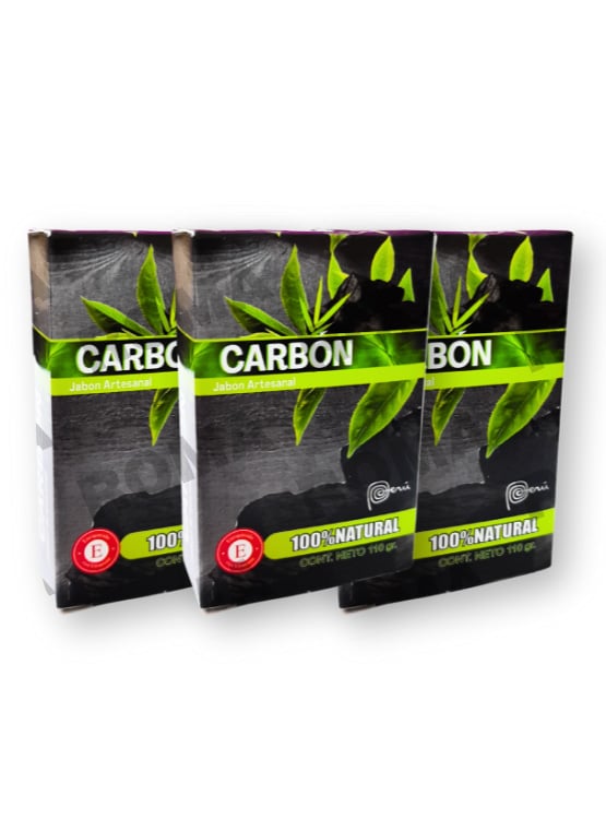 PACK 3 JABONES EN BARRA DE CARBÓN ACTIVADO 330G - 1