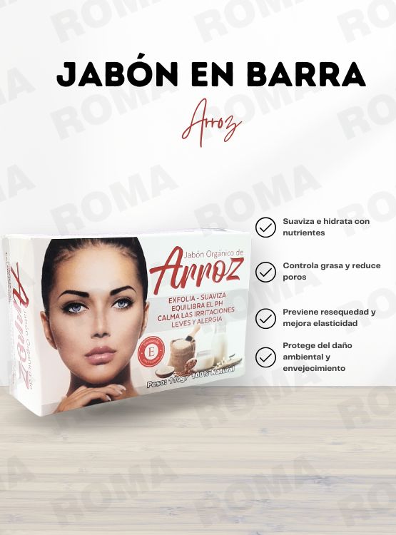 PACK 2 JABONES EN BARRA DE ARROZ 220G - 3