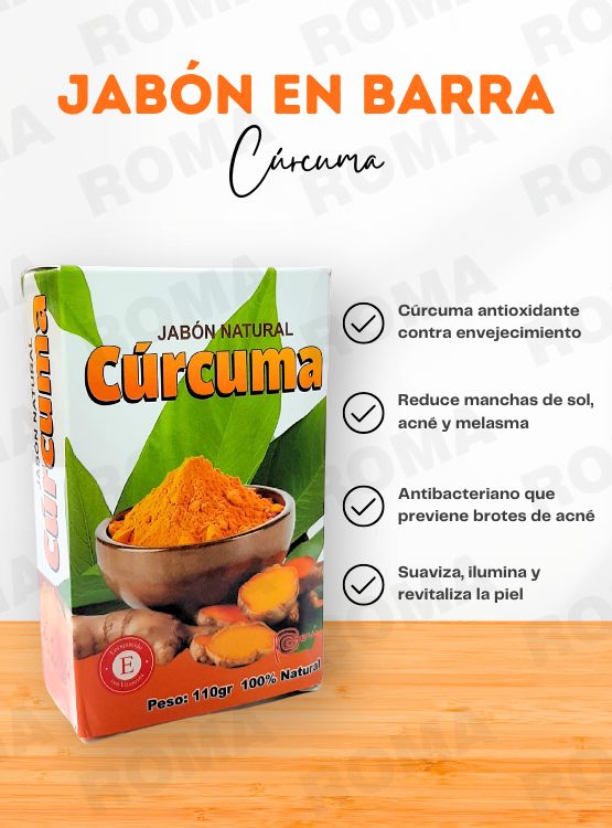 JABÓN EN BARRA DE CÚRCUMA 110G - 3