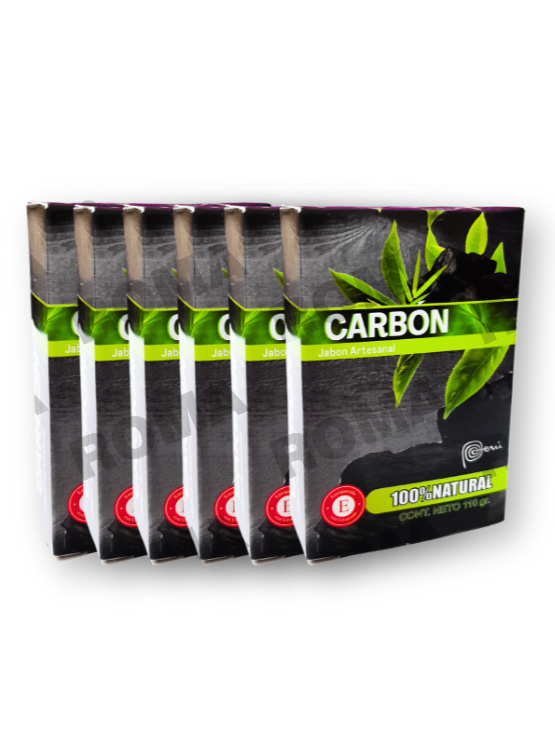 PACK 6 JABONES EN BARRA DE CARBÓN ACTIVADO 660G - 1