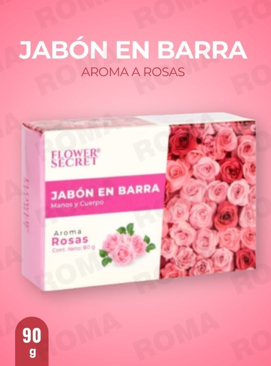 PACK 2 JABONES EN BARRA AROMA A ROSAS 180G FLOWER SECRECT - 2