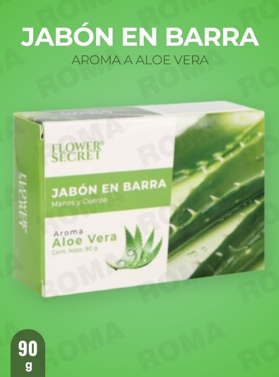 PACK 3 JABONES EN BARRA AROMA A ALOE VERA 270G FLOWER SECRET - 2
