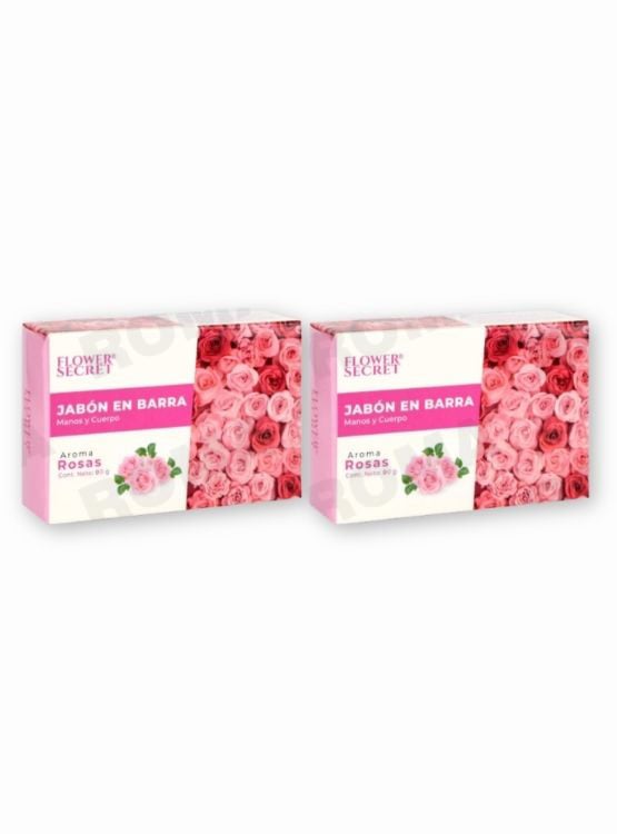 PACK 2 JABONES EN BARRA AROMA FRUTILLA 180G FLOWER SECRET - 1