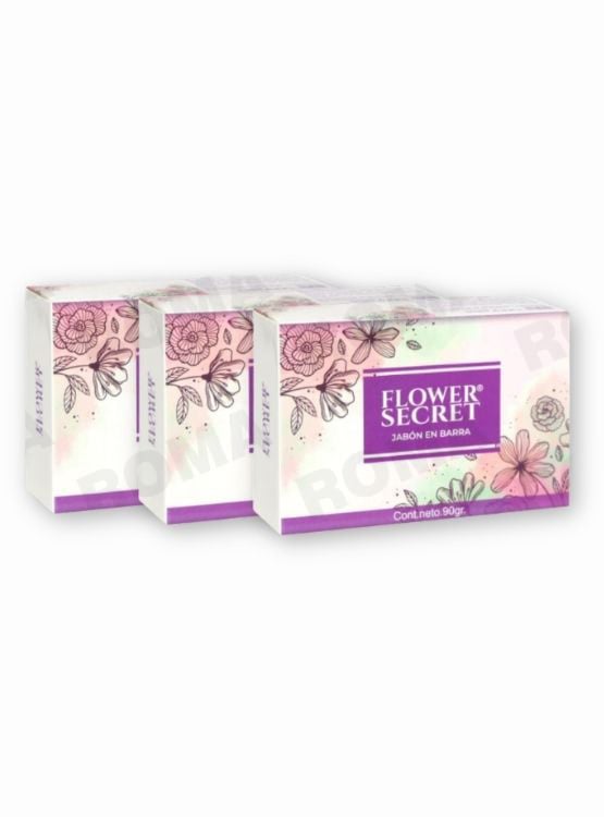 PACK 3 JABONES EN BARRA AROMA NEUTRO 270G FLOWER SECRET - 1