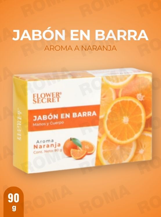 PACK 6 JABONES EN BARRA AROMA NARANJA 540G FLOWER SECRET - 2
