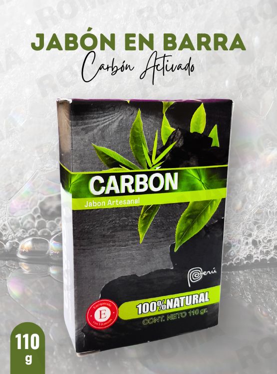JABÓN EN BARRA DE CARBÓN ACTIVADO 110G - 2