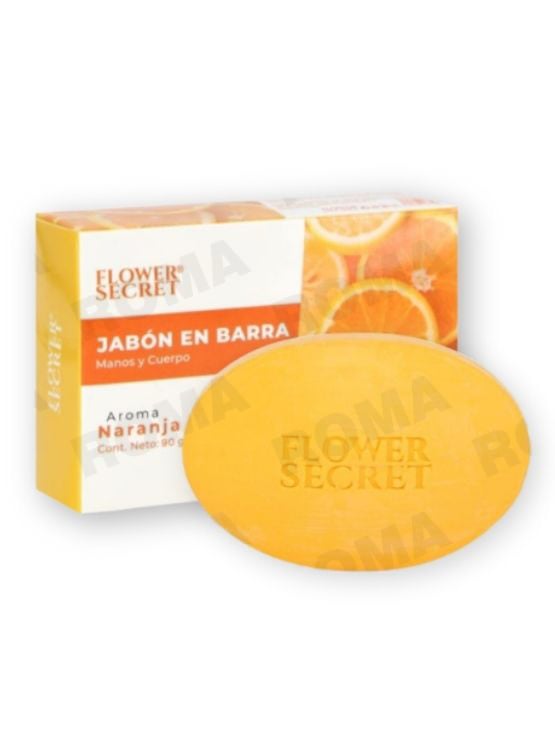 JABÓN EN BARRA AROMA NARANJA 90G FLOWER SECRET - 1