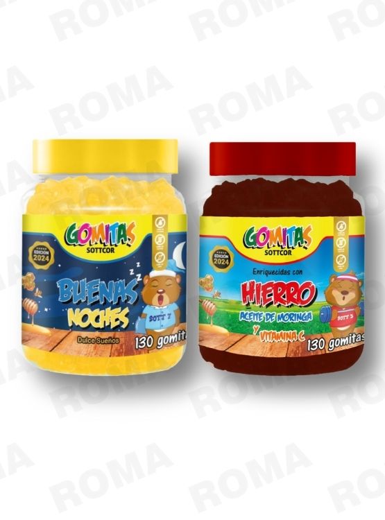 PACK 2 GOMITAS BUENAS NOCHES NIÑOS + HIERRO NIÑOS 260 UND - 1