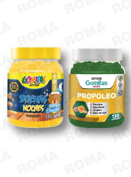 PACK 2 GOMITAS BUENAS NOCHES NIÑOS + PROPOLEO ADULTO 260 UND - 1