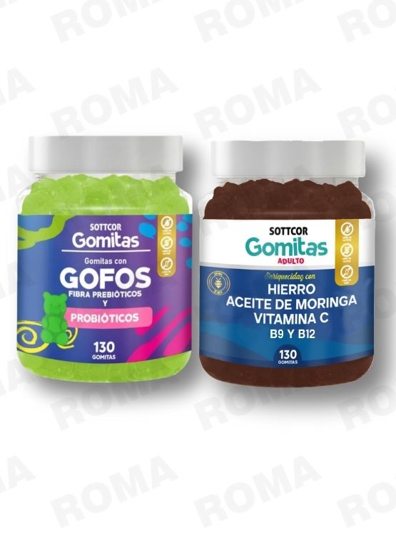 PACK 2 GOMITAS GOFOS PARA NIÑOS + HIERRO ADULTOS 260 UND - 1
