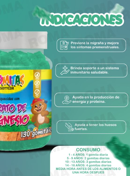 PACK 2 GOMITAS CITRATO DE MAGNESIO NIÑOS + ZINC ADULTO 260 UND - 2