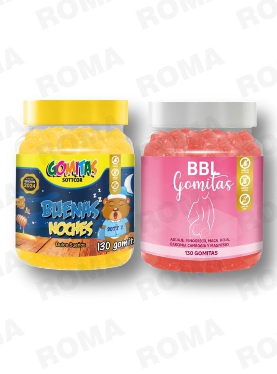 PACK 2 GOMITAS BUENAS NOCHES NIÑOS 130UND + GOMITAS AGUAJE BBL 130UND - 1