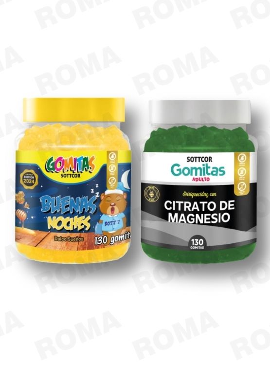 PACK 2 GOMITAS BUENAS NOCHES NIÑOS + CITRATO DE MAGNESIO ADULTO 260UND - 1