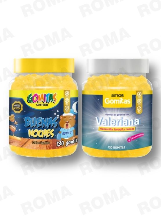 PACK 2 GOMITAS BUENAS NOCHES NIÑOS + GOMITAS VALERIANA ADULTOS 260UND - 1