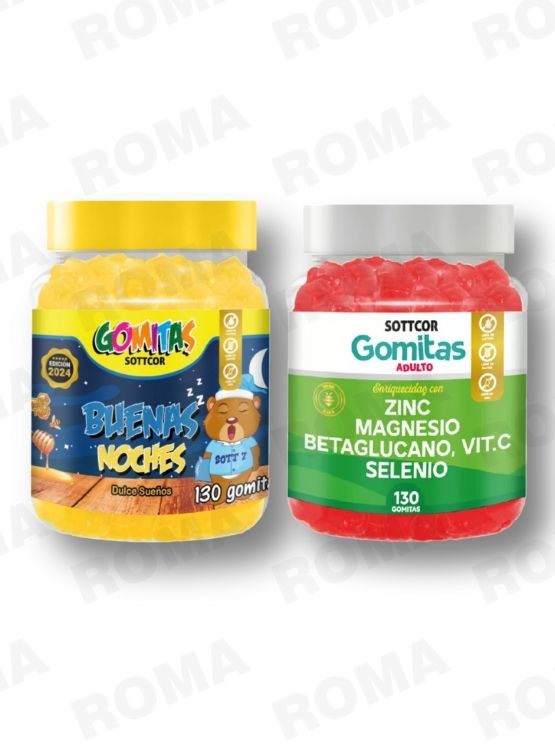 PACK 2 GOMITAS BUENAS NOCHES NIÑOS + ZINC ADULTO 260 UND - 1