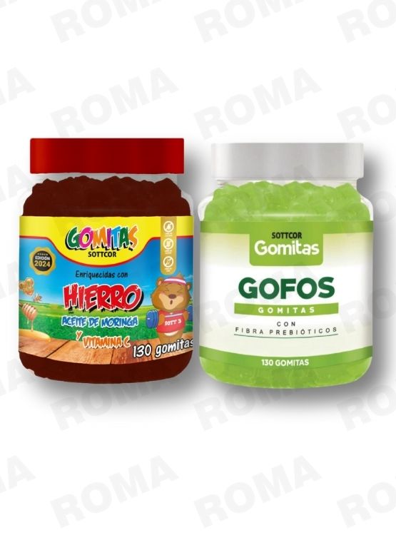 PACK 2 GOMITAS HIERRO NIÑOS  + GOFOS PARA ADULTOS 260 UND - 1