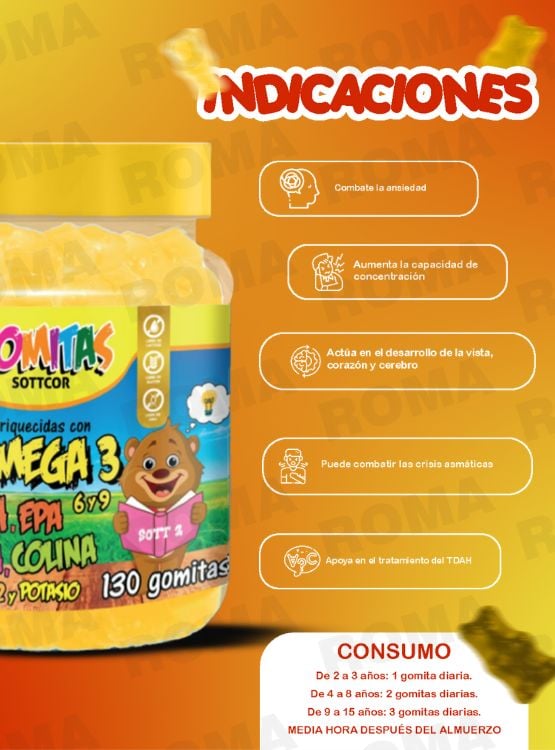 PACK 2 GOMITAS OMEGA 3 NIÑOS  + VINAGRE DE MANZANA 130 UND - 2