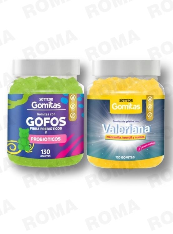 PACK 2 GOMITAS GOFOS PARA NIÑOS + GOMITAS VALERIANA ADULTOS 260 UND - 1