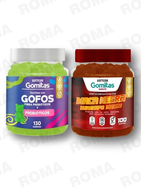 PACK 2 GOMITAS GOFOS PARA NIÑOS + GOMITAS MACA NEGRA 100 UND - 1