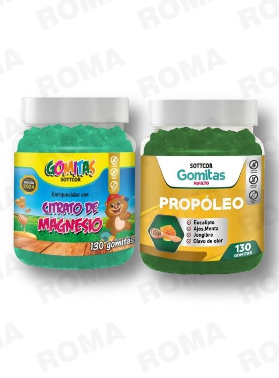 PACK 2 GOMITAS CITRATO DE MAGNESIO NIÑOS + PROPÓLEO 260 UND - 1