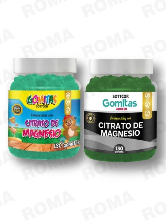 PACK 2 CITRATO DE MAGNESIO NIÑOS + CITRATO DE MAGNESIO ADULTO 260 UND - 1