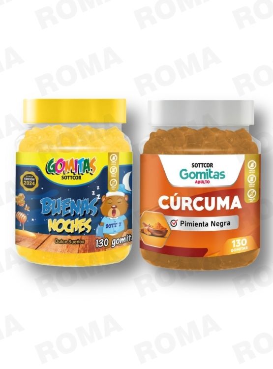 PACK 2 GOMITAS BUENAS NOCHES NIÑOS 130UND + GOMITAS CÚRCUMA 130UND - 1