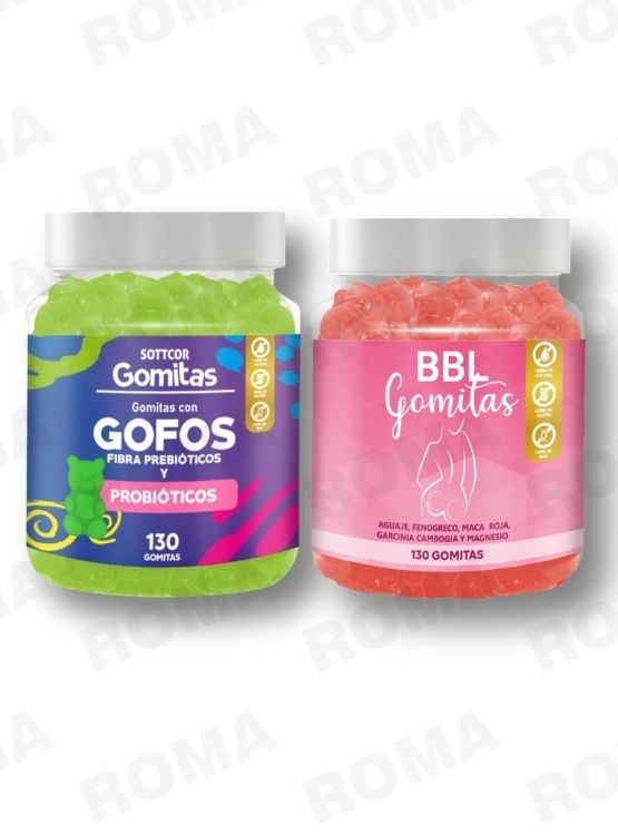 PACK 2 GOMITAS GOFOS PARA NIÑOS + GOMITAS AGUAJE BBL 260 UND - 1