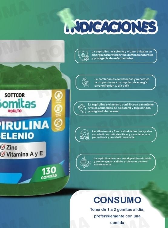 GOMITAS ZINC OROTATE NIÑOS 130 UND + GOMITAS ESPIRULINA SELENIO 130UND - 3