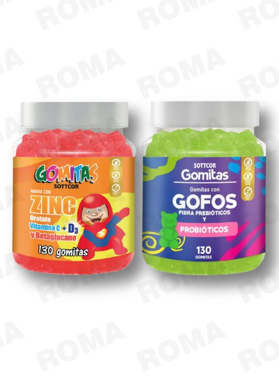 GOMITAS ZINC OROTATE NIÑOS 130 UND + GOMITAS GOFOS NIÑOS 130UND - 1