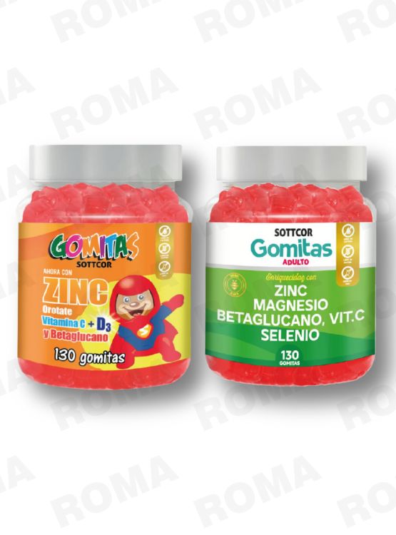 GOMITAS ZINC OROTATE NIÑOS 130 UND + GOMITAS ZINC 130UND - 1