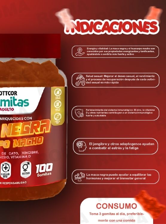 GOMITAS ZINC OROTATE NIÑOS 130 UND + GOMITAS MACA NEGRA 100UND - 3