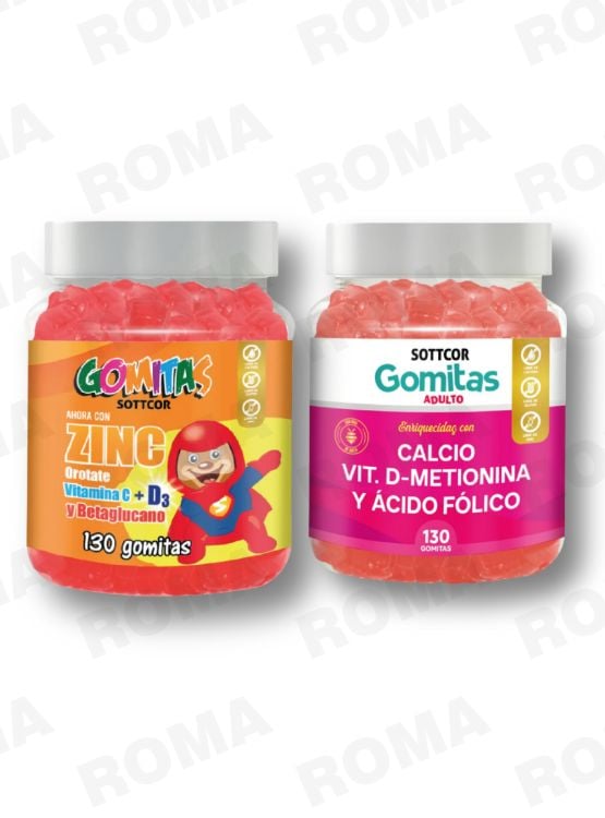 GOMITAS ZINC OROTATE NIÑOS 130 UND + GOMITAS CALCIO 130UND - 1