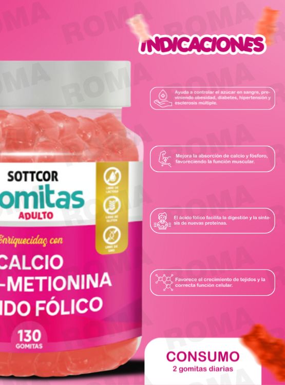 GOMITAS ZINC OROTATE NIÑOS 130 UND + GOMITAS CALCIO 130UND - 3