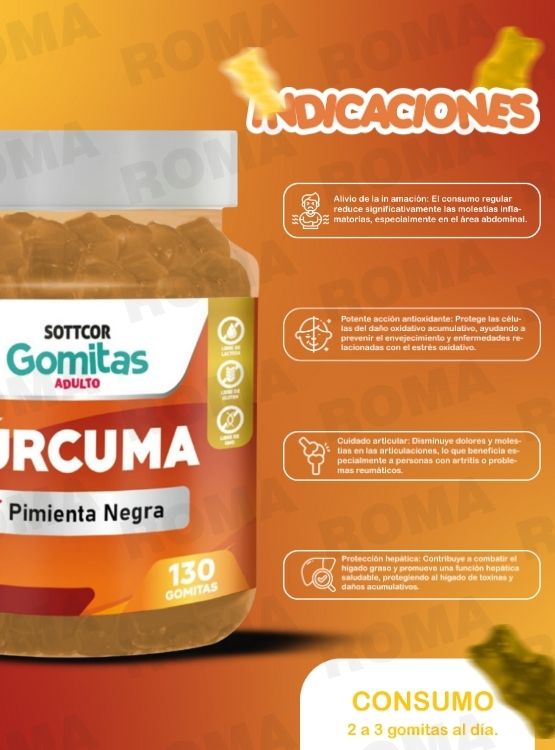 GOMITAS ZINC OROTATE NIÑOS 130 UND + GOMITAS CÚRCUMA 130UND - 3