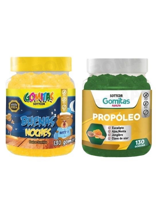 PACK 2 GOMITAS BUENAS NOCHES NIÑOS + PROPOLEO ADULTO 260 UND - 1