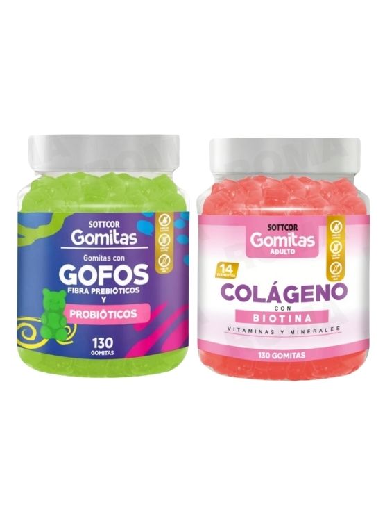 PACK 2 GOMITAS GOFOS PARA NIÑOS + COLAGENO ADULTOS 130 UND - 1