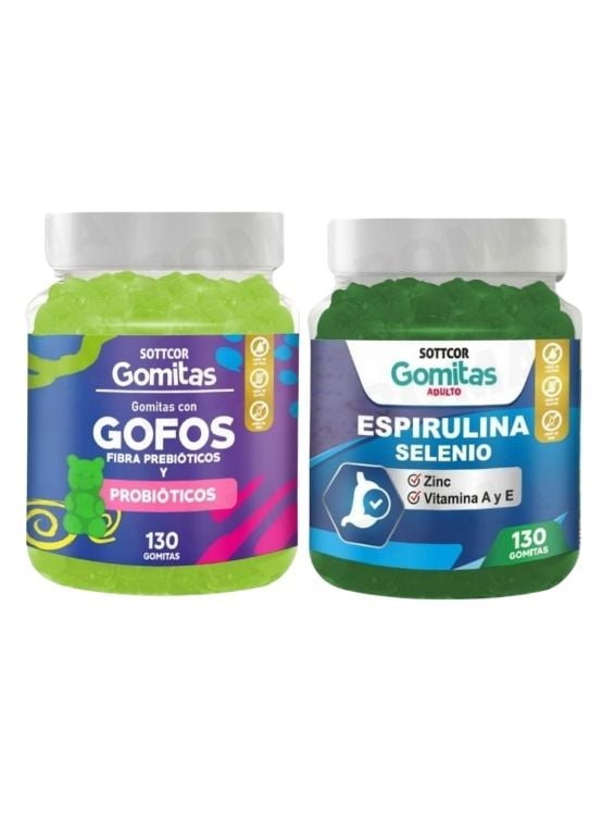 PACK 2 GOMITAS GOFOS PARA NIÑOS + ESPIRULINA ADULTOS 260 UND - 1