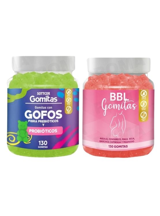 PACK 2 GOMITAS GOFOS PARA NIÑOS + GOMITAS AGUAJE BBL 260 UND - 1