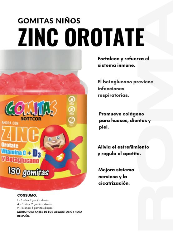 PACK 2 GOMITAS ZINC OROTATE NIÑOS 130UND + GOMITAS BUENAS NOCHES NIÑOS 130UND - 2