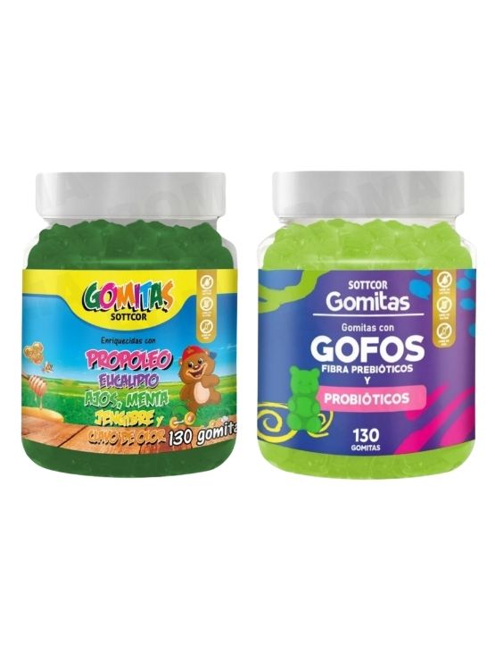 PACK 2 GOMITAS PROPÓLEO NIÑOS 130UND + GOMITAS GOFOS NIÑOS 130UND - 1
