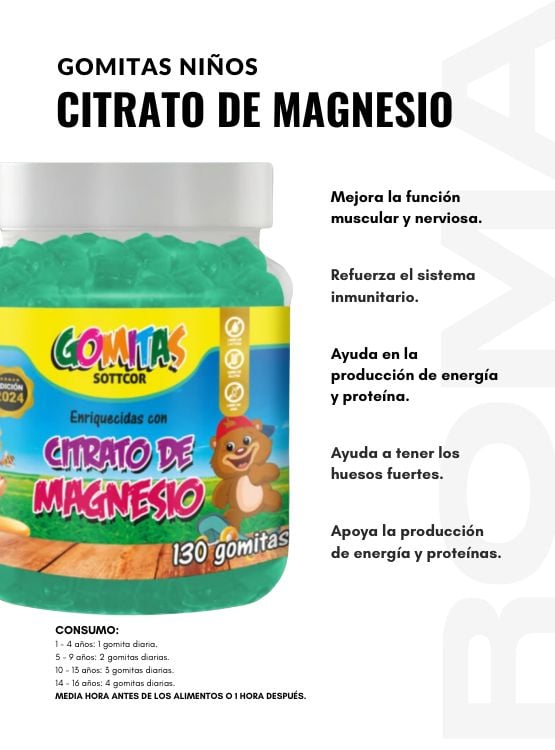 PACK 2 GOMITAS CITRATO DE MAGNESIO NIÑOS + GOFOS PARA NIÑOS 260 UND - 2