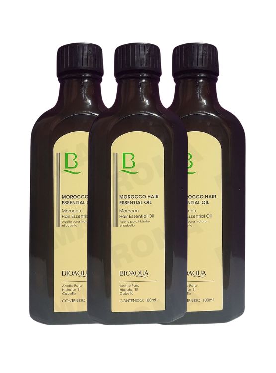 PACK 3 ACEITE PARA EL CABELLO DE MOROCCO BIOAQUA 300ML - 1