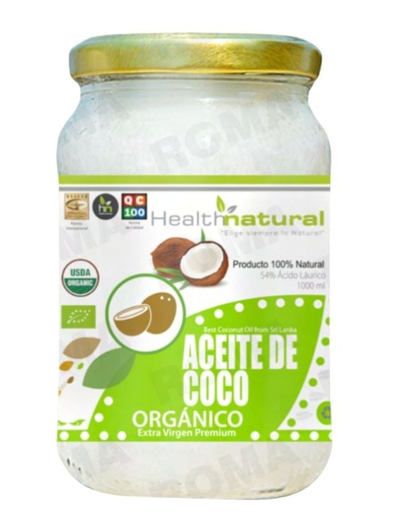 ACEITE DE COCO ORGÁNICO HEALTHNATURAL 1000ML - 1