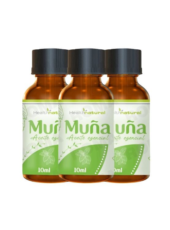 PACK 3 ACEITE ESENCIAL DE MUÑA HEALTHNATURAL 30ML - 1