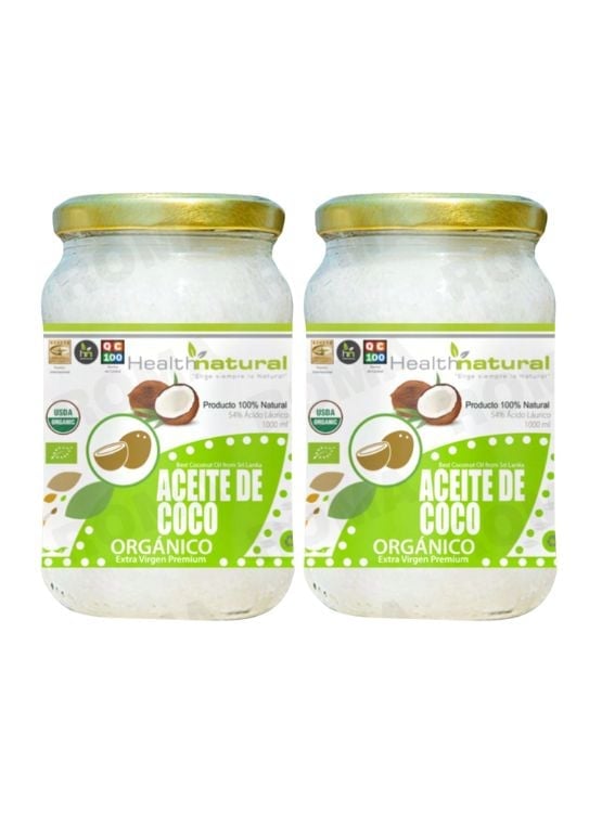 PACK 2 ACEITE DE COCO ORGÁNICO HEALTHNATURAL 2000ML - 1