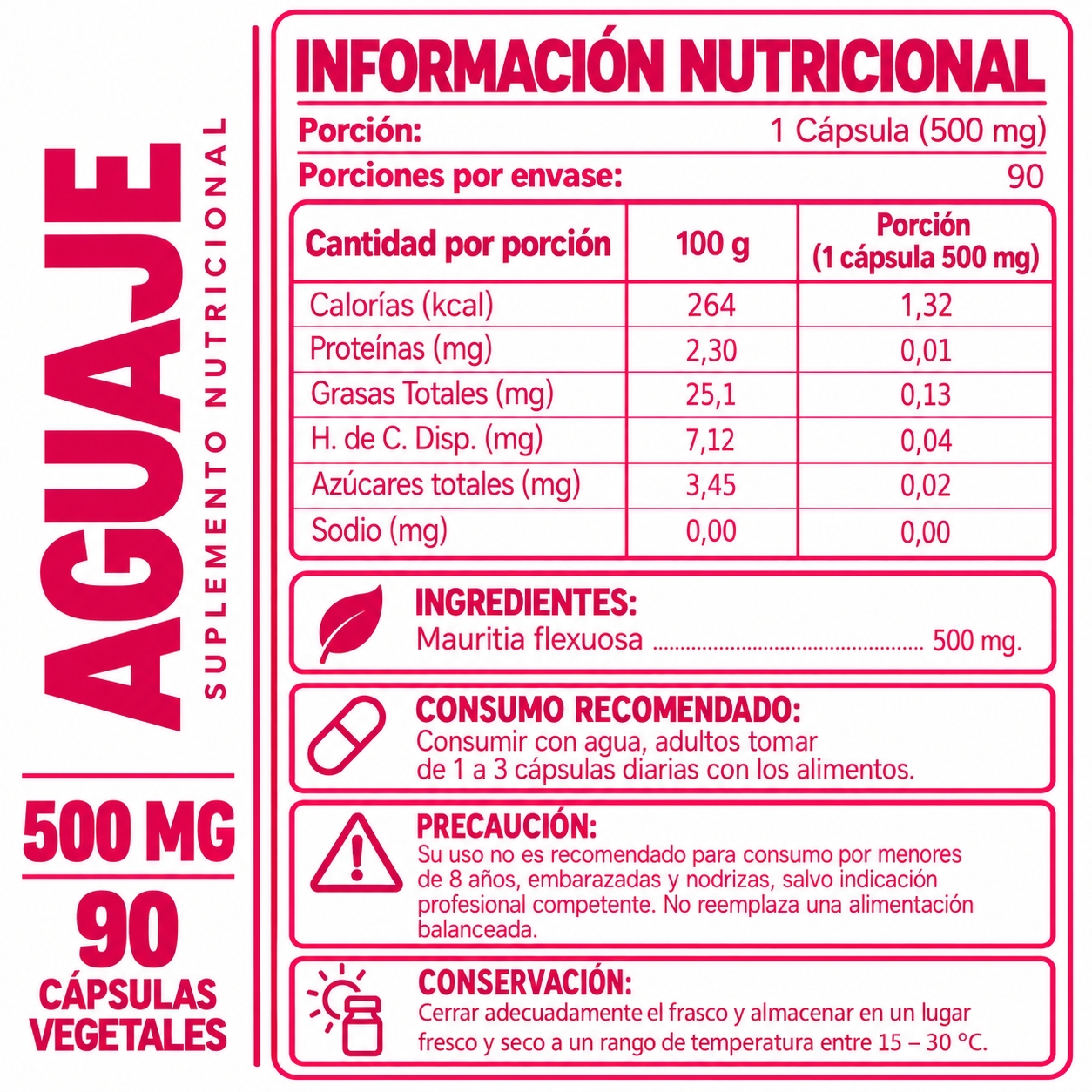 AGUAJE HEALTHNATURAL 500MG - 2